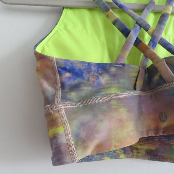 LULULEMON Energy High-Neck Longline Tough Bra Medium Support Altered Nature 4 - Picture 11 of 15